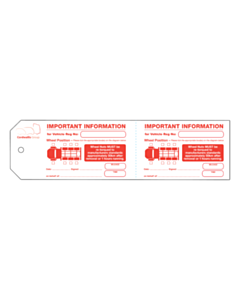 Cordwallis Wheel Nut Re-Torque Tags