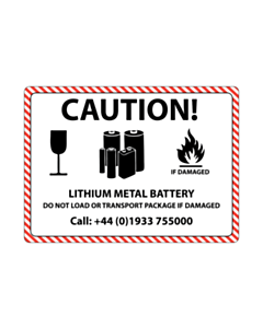 Lithium Metal Battery Shipping Label