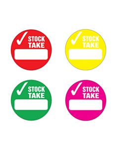 100mm Diameter Stock Take Labels