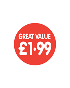 Great Value £1.99 Label