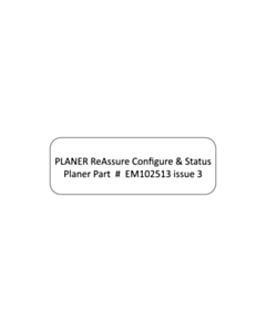 Planer Part Number EM102513 Issue 3 Label