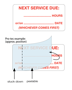 Next Service Due Protec Tab Label
