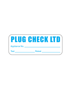 Plug Check Ltd 40x15mm Test Label