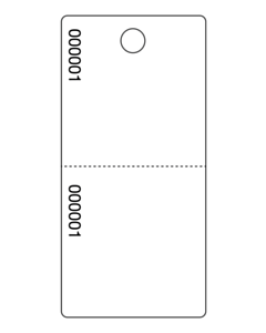 2 Part Cloakroom Tag 1-500 Unbranded