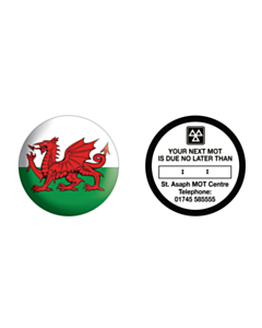 St Asaph MOT Centre Window Sticker