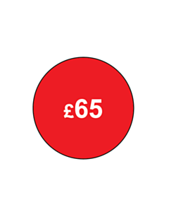15mm Diameter Peelable £65 Label
