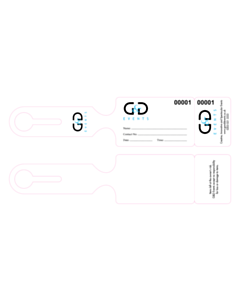 G&D Events 2 Part Cloakroom Bag Tag