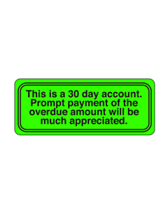 30 Day Account Label