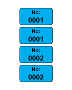 40x20mm Number Labels