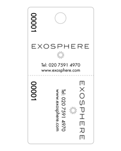 Exosphere 2 Part Cloakroom Tag