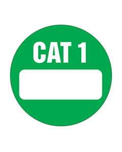 50mm Diameter CAT 1 Labels