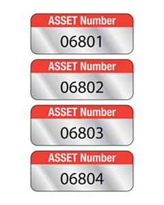 Aluminum Asset Labels 06801-07100