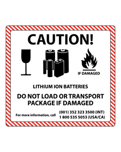 Lithium Ion Battery Labels