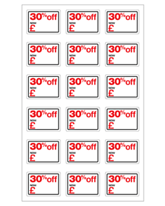 30% Off Label Sheets