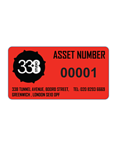 Studio 338 Tamper Evident Asset Label