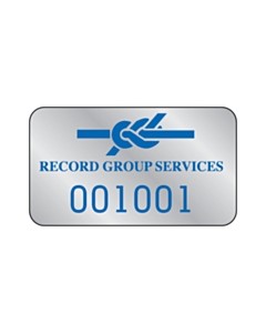 Record Group Services Aluminium Asset Labels