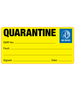 BEL Valves Quarantine Labels