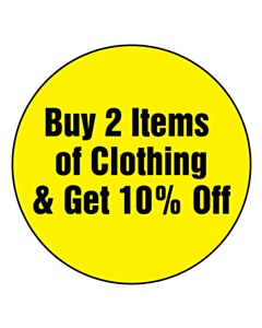 Buy 2 & Save 10% Label