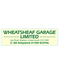 Wheatsheaf Garage Window Sticker