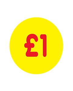 25mm £1 Label
