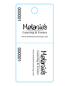 Melanie's Catering Cloakroom Tickets