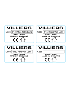 Villiers Brothers - Product Code Labels 60x35mm