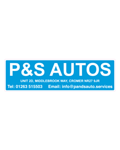 P&S Autos - Window Sticker 240x70mm