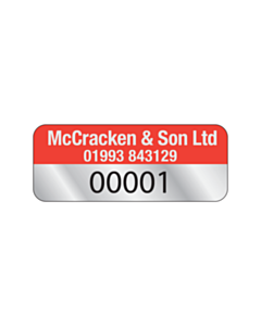 McCracken & Son Ltd. Aluminium Asset Label