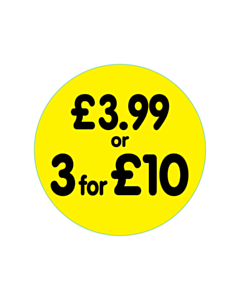 £3.99 or 3 for £10
