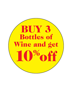 Buy 3 Bottles of Wine & Get 10% Off Labels