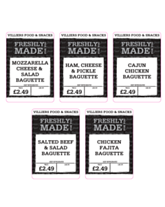 Villiers Food & Snacks Baguette Labels