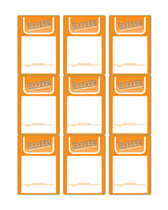 Bounce 60x85mm Sandwich Label Sheets