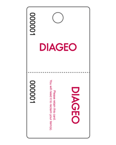 Diageo Cloakroom Tags