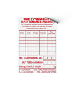 Fire Extinguisher Service Label