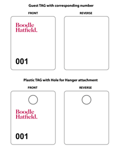 Boodle Hatfield Plastic Cloakroom Tags