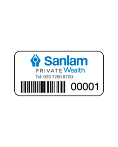 40x20mm Sanlam Asset Label