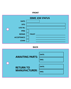 EBME Job Status Tags - Light Blue