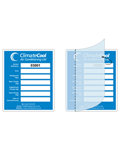 Climate Cool Air Conditioning Service Labels