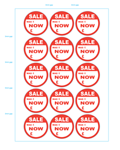 Sale Was / Now Label Sheets