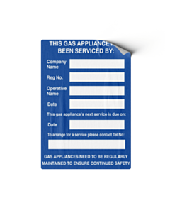 Boiler Service Stickers 75x100mm