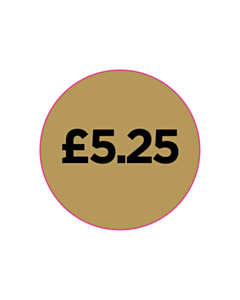 £5.25 20mm Gold Price Label
