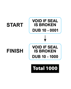 Void If Seal Broken Labels - Dub 10