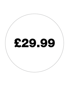 73mm Diameter £29.99 Price Label