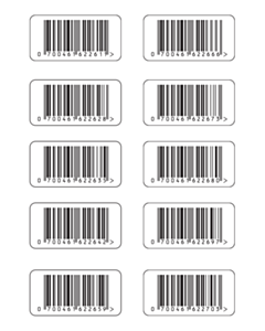 40x20mm EAN Barcode Labels