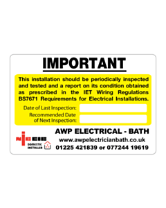 AWP Electrical Periodic Inspection Labels