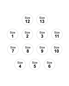 25mm Diameter Size Labels