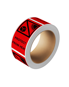 Protect From Heat Labels 75x150mm