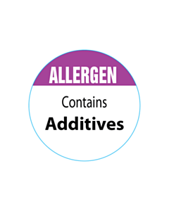Contains Additives Allergen Labels
