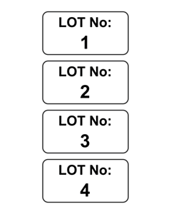 40x20mm LOT Number Labels