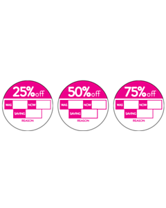 50mm Diametrer % Off Labels